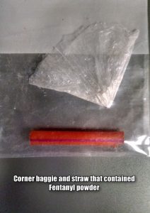 Corner baggie and straw